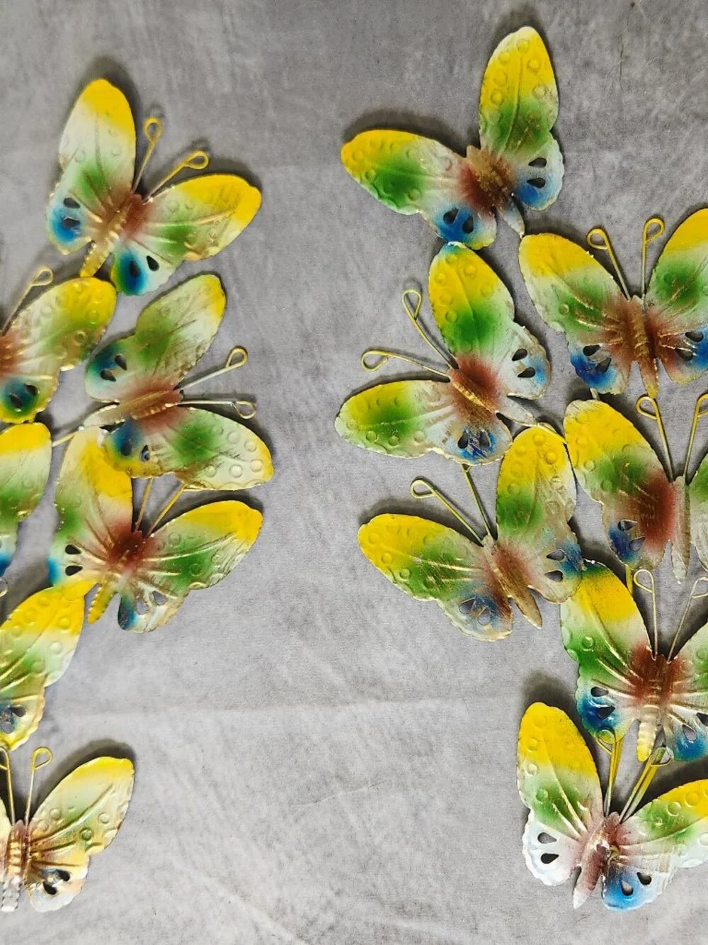 Vintage Metal Butterfly Wall Hangings (1980) - NIB